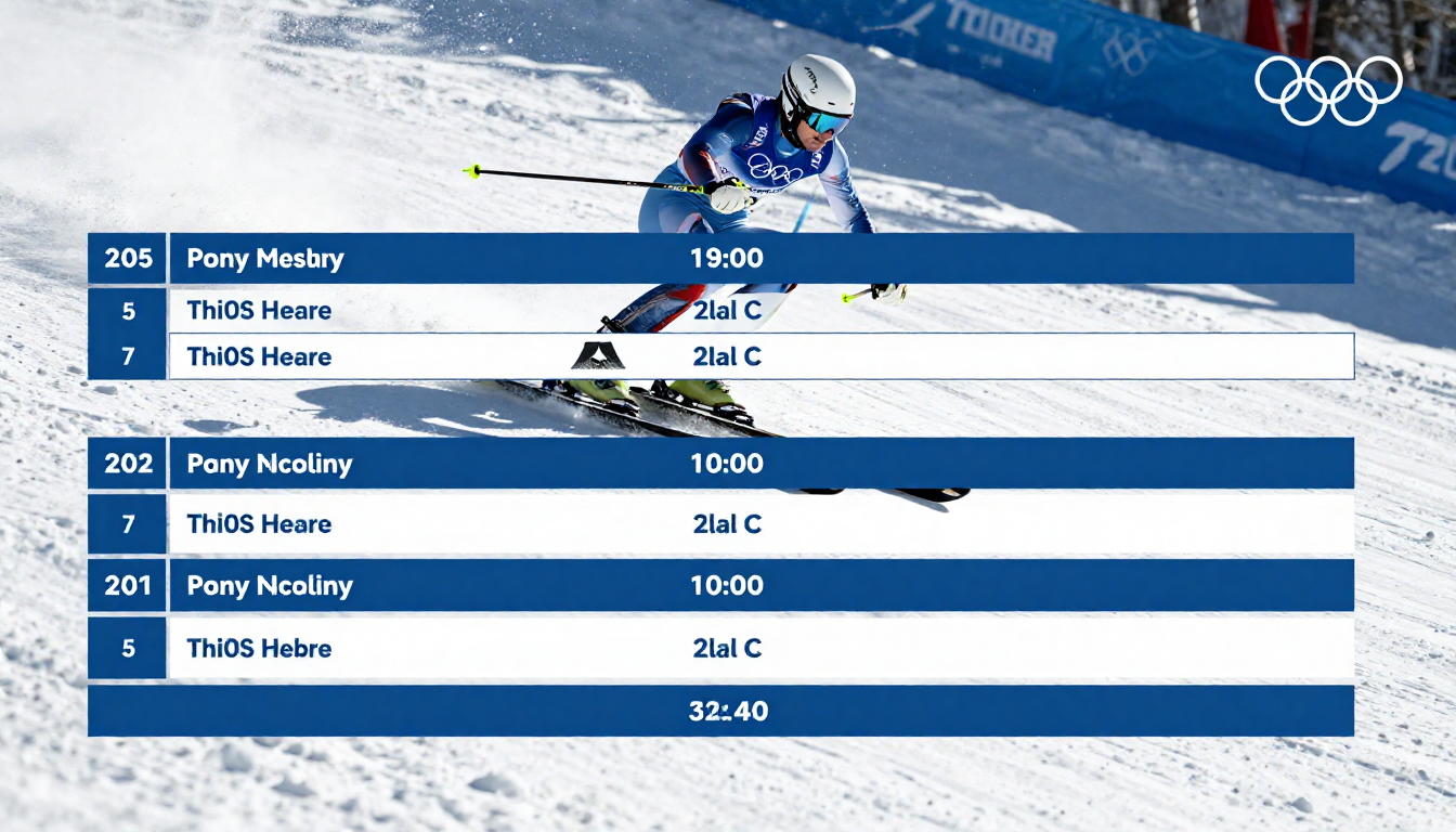 2026 Winter Olympics alpine skiing schedule