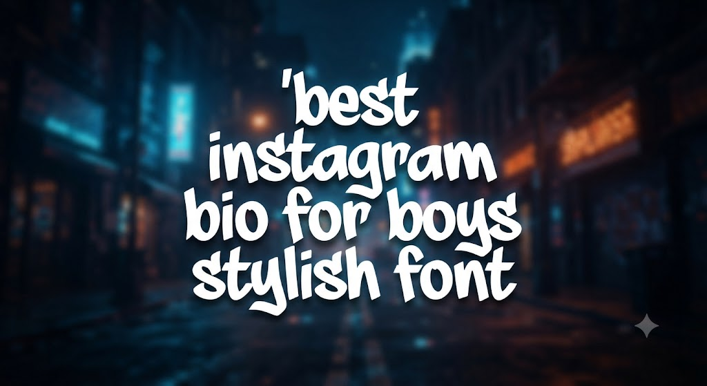 Instagram Bio for Boys Stylish Font